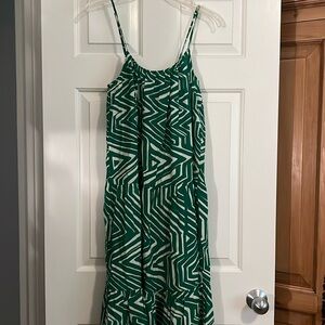 Long green tank dress